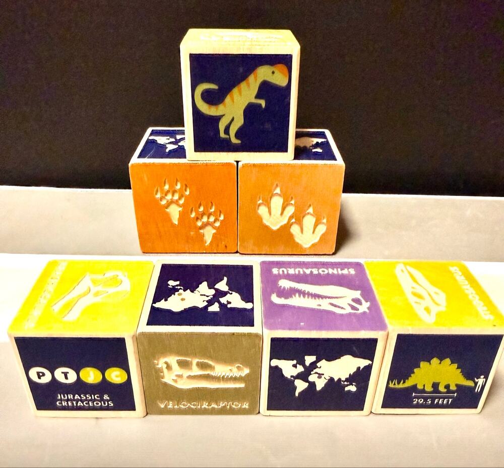 Uncle Goose Dinosaur blocks stacking learning science